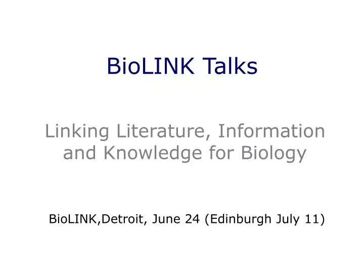 biolink talks