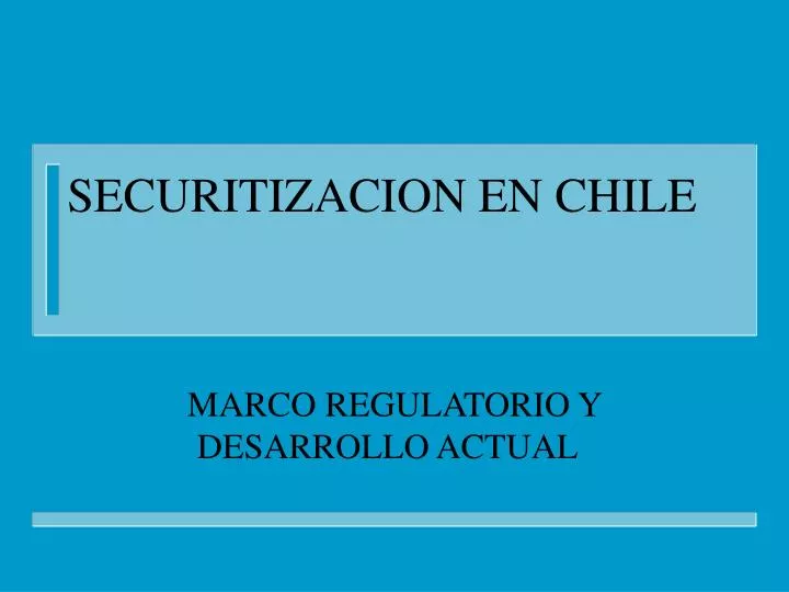 securitizacion en chile