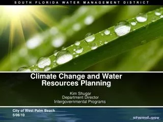 Climate Change and Water Resources Planning