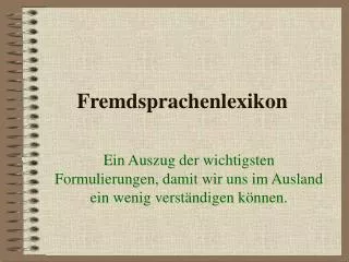fremdsprachenlexikon