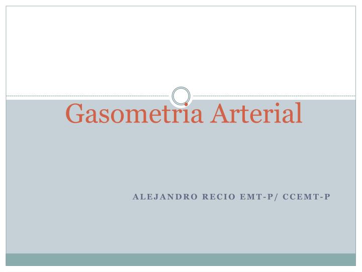gasometria arterial