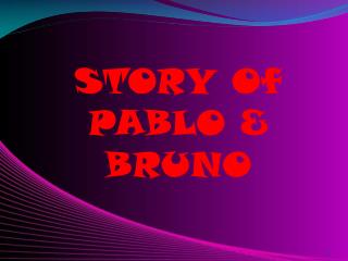 STORY 0f PABLO &amp; BRUNO