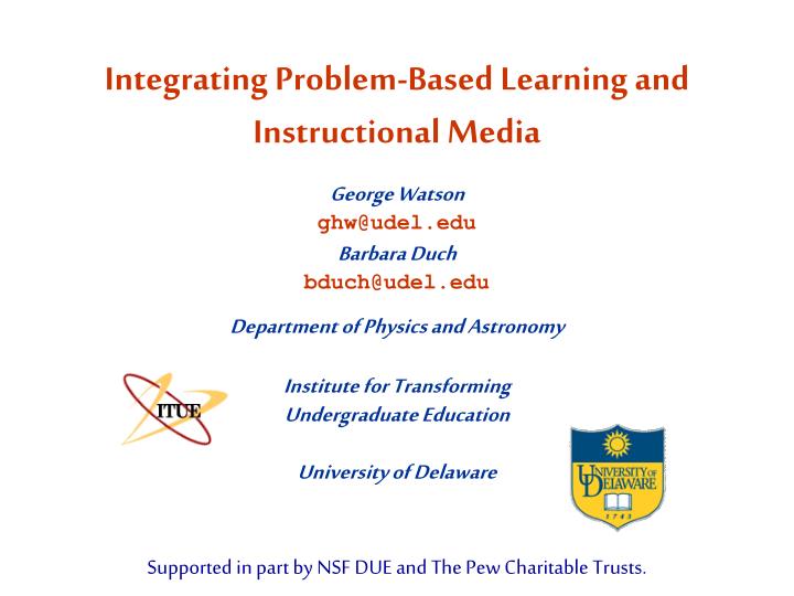integrating problem based learning and instructional media