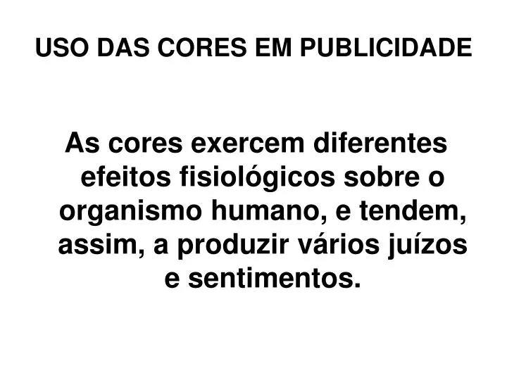 uso das cores em publicidade