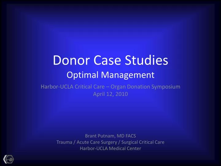 donor case studies optimal management