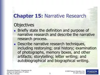Chapter 15: Narrative Research