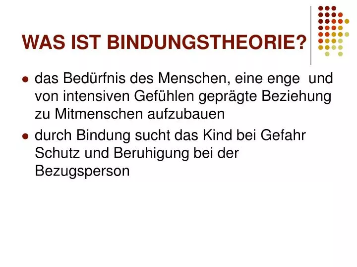 was ist bindungstheorie