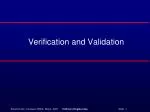 Verification and Validation - slide 1