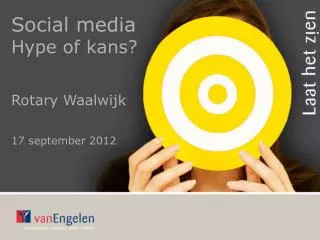 Social media Hype of kans? Rotary Waalwijk 17 september 2012