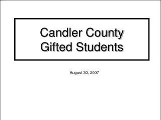 Candler County Gifted Students