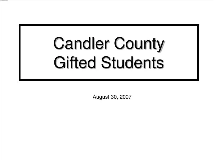 candler county gifted students