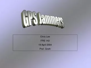 GPS Jammers