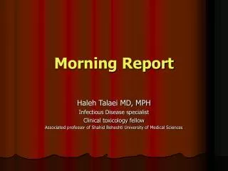 Morning Report