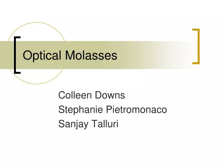 optical molasses