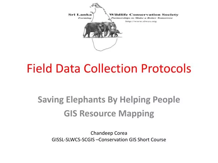 field data collection protocols