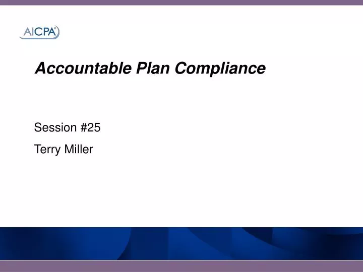 accountable plan compliance