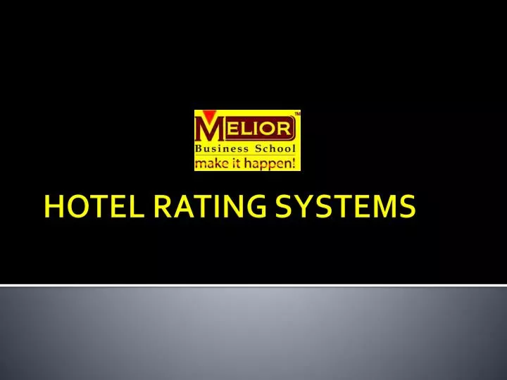 hotel rating systems