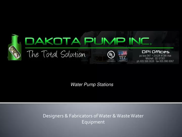 designers fabricators of water waste water equipment