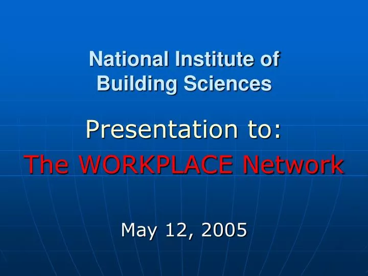 national institute of building sciences