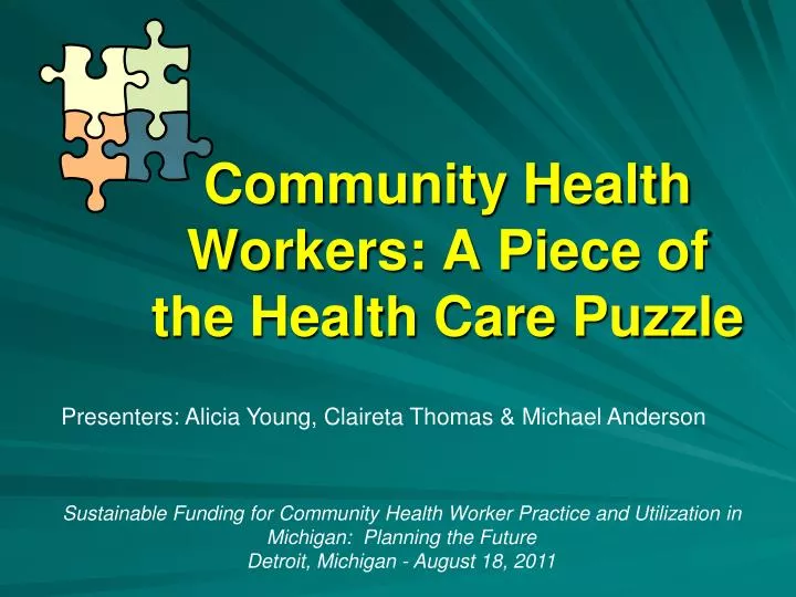 community health workers a piece of the health care puzzle