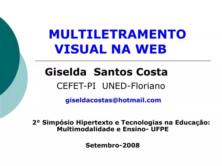 multiletramento visual na web