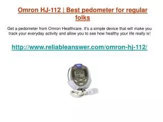 Pedometer hj-112 from Omron