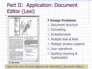 Part II: Application: Document Editor (Lexi)