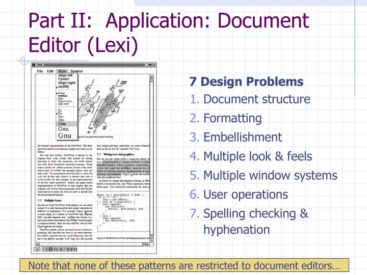 part ii application document editor lexi