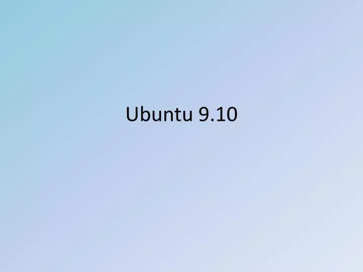 ubuntu 9 10