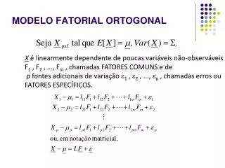 modelo fatorial ortogonal