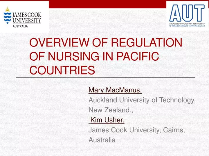 overview of regulation of nursing in pacific countries
