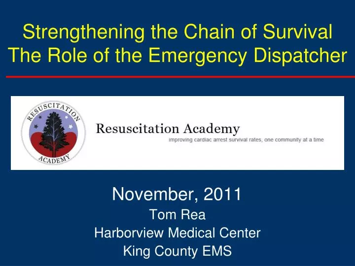 strengthening the chain of survival the role of the emergency dispatcher