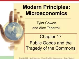 chapter 17 public goods and the tragedy of the commons