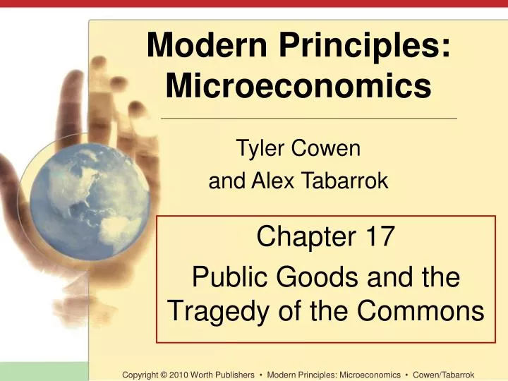 chapter 17 public goods and the tragedy of the commons