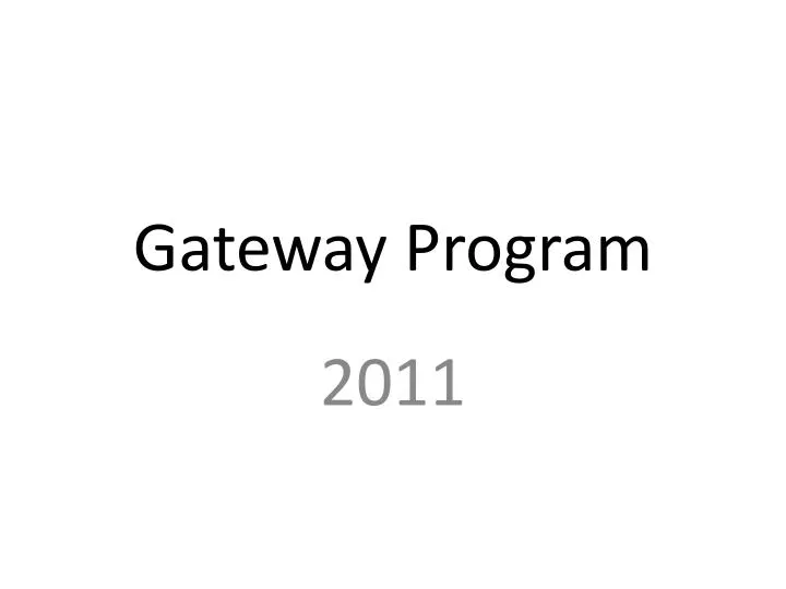 gateway program