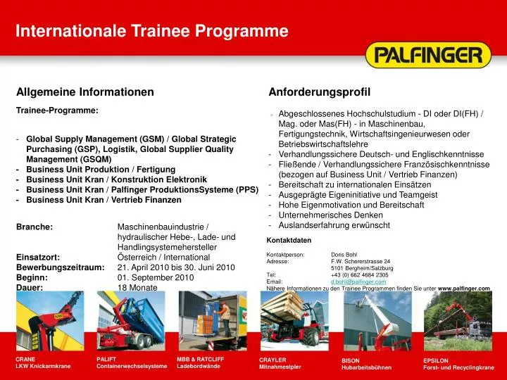 internationale trainee programme