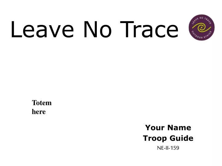 leave no trace