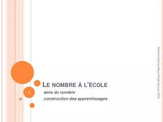le nombre l cole