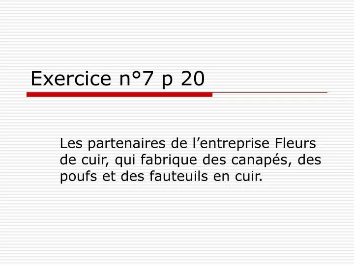 exercice n 7 p 20