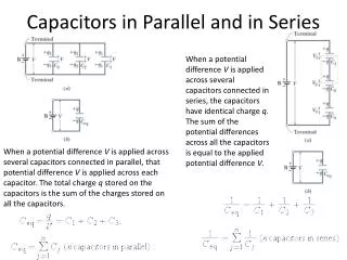 Capacitors in Parallel and in Series