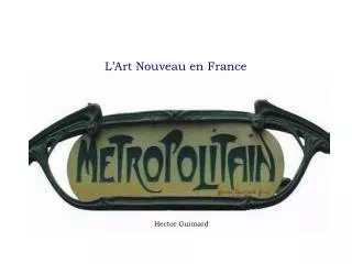 l art nouveau en france