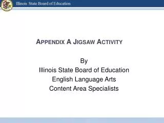 Appendix A Jigsaw Activity