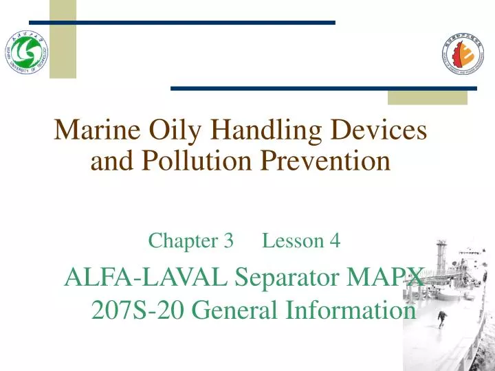 marine oily handling devices and pollution prevention
