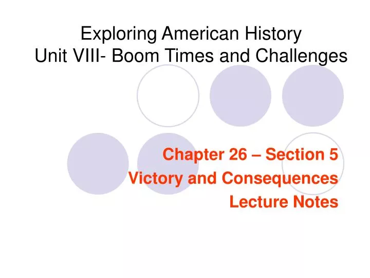 exploring american history unit viii boom times and challenges