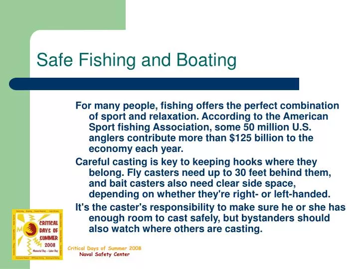 safe fishing and boating