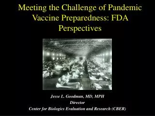 Meeting the Challenge of Pandemic Vaccine Preparedness: FDA Perspectives