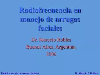 Radiofrecuencia en manejo de arrugas faciales