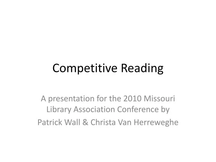 competitive reading