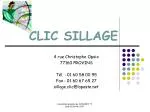 CLIC SILLAGE - slide 1