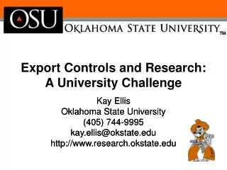 Export Controls and Research: A University Challenge